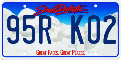 SD license plate 95RK02