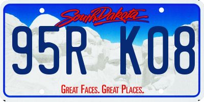 SD license plate 95RK08