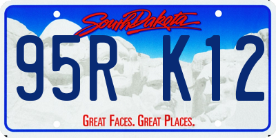 SD license plate 95RK12