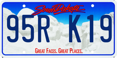 SD license plate 95RK19