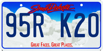 SD license plate 95RK20