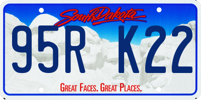 SD license plate 95RK22