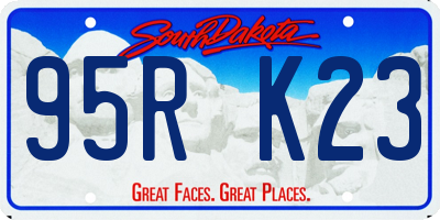 SD license plate 95RK23
