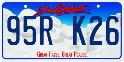 SD license plate 95RK26