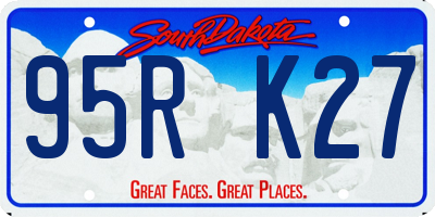 SD license plate 95RK27