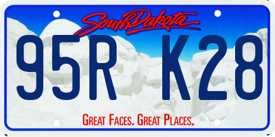 SD license plate 95RK28