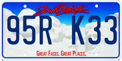 SD license plate 95RK33