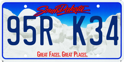 SD license plate 95RK34