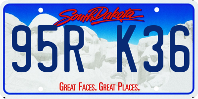 SD license plate 95RK36