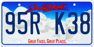 SD license plate 95RK38
