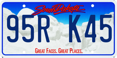 SD license plate 95RK45