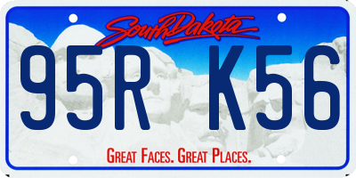 SD license plate 95RK56