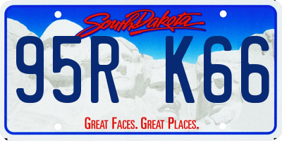 SD license plate 95RK66