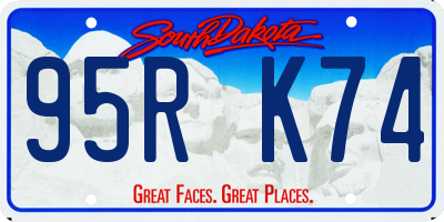 SD license plate 95RK74