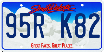 SD license plate 95RK82