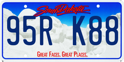 SD license plate 95RK88