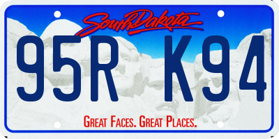 SD license plate 95RK94