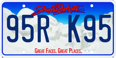 SD license plate 95RK95