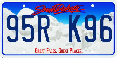 SD license plate 95RK96