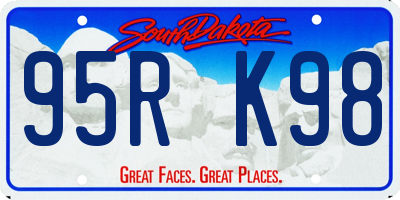 SD license plate 95RK98
