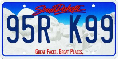 SD license plate 95RK99