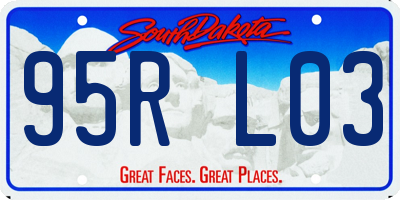 SD license plate 95RL03