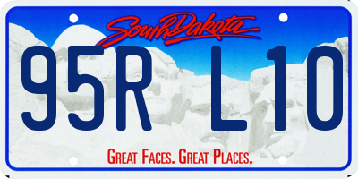 SD license plate 95RL10