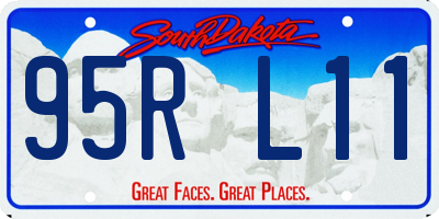 SD license plate 95RL11