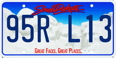 SD license plate 95RL13