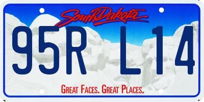 SD license plate 95RL14