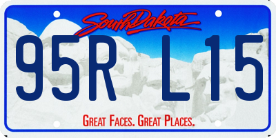 SD license plate 95RL15