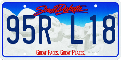 SD license plate 95RL18