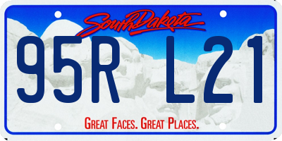 SD license plate 95RL21