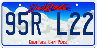 SD license plate 95RL22