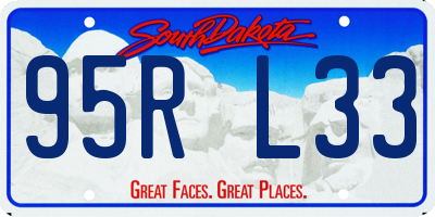 SD license plate 95RL33