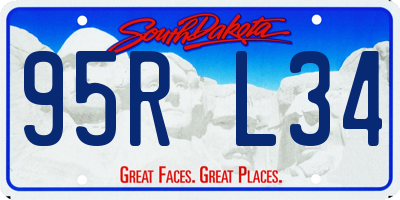 SD license plate 95RL34