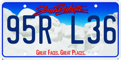 SD license plate 95RL36