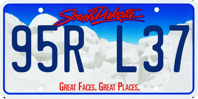 SD license plate 95RL37