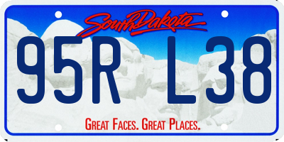 SD license plate 95RL38