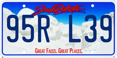 SD license plate 95RL39
