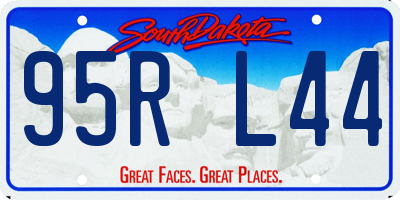 SD license plate 95RL44