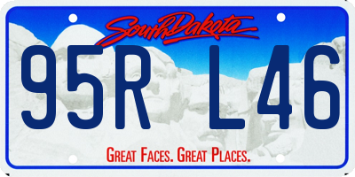 SD license plate 95RL46