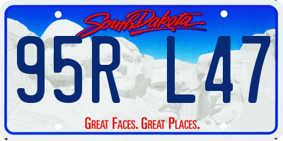 SD license plate 95RL47