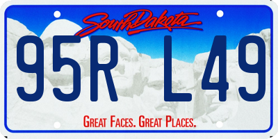 SD license plate 95RL49