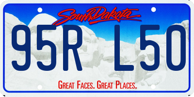 SD license plate 95RL50