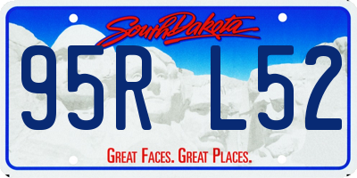 SD license plate 95RL52