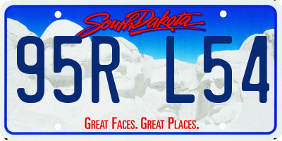 SD license plate 95RL54