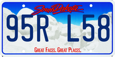 SD license plate 95RL58