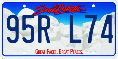 SD license plate 95RL74