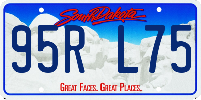 SD license plate 95RL75